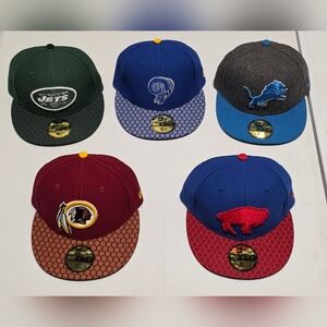 New Era 59FIFTY NFL fitted hats (6 7/8) (Lot Of 5)